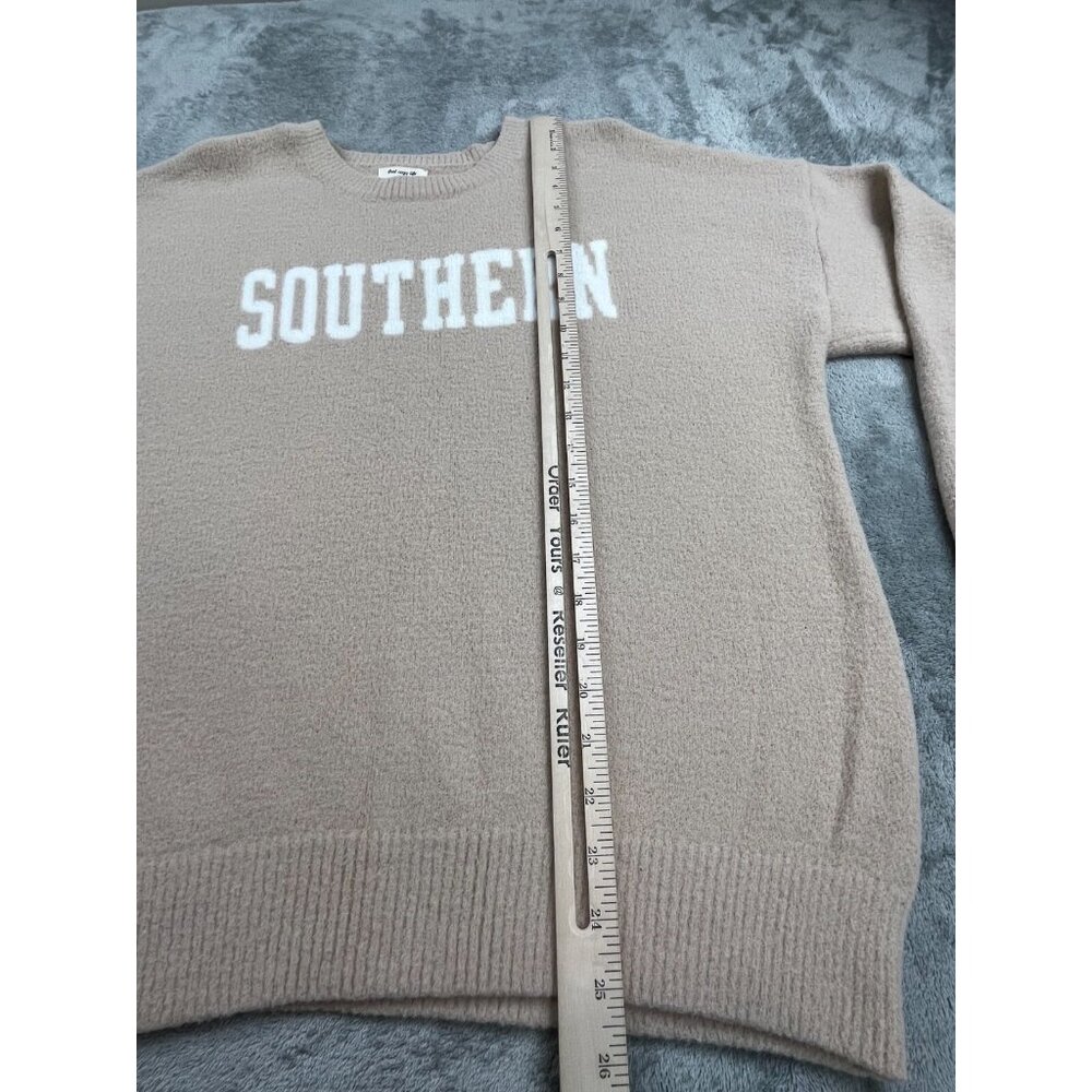 Thread & Supply Sweater Womens Large Southern Sand White Cozy Life Knit Pullover - Picture 6 of 9